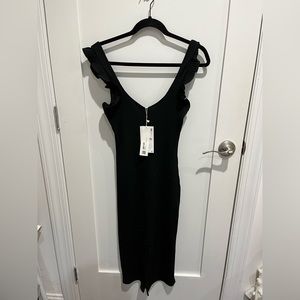 Zara black v neck dress